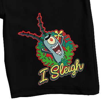 Men's SpongeBob SquarePants Plankton "I Sleigh" Pajama Shorts