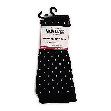 Women's Muk Luks 3-Pack Basic Print Compression Knee-High Socks