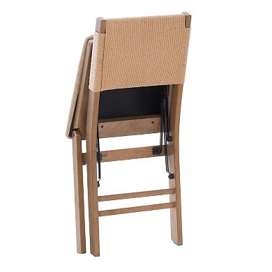 Linon Norway 2-Piece Rope Folding Chair Set