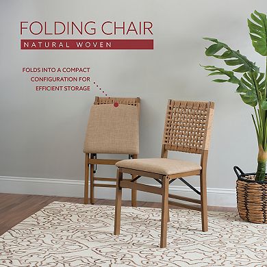 Linon Norway 2-Piece Rope Folding Chair Set