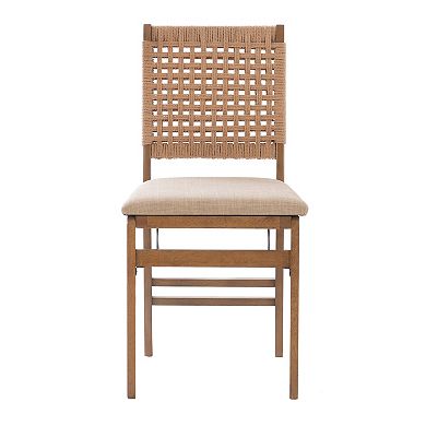 Linon Norway 2-Piece Rope Folding Chair Set