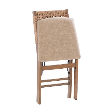 Linon Norway 2-Piece Rope Folding Chair Set