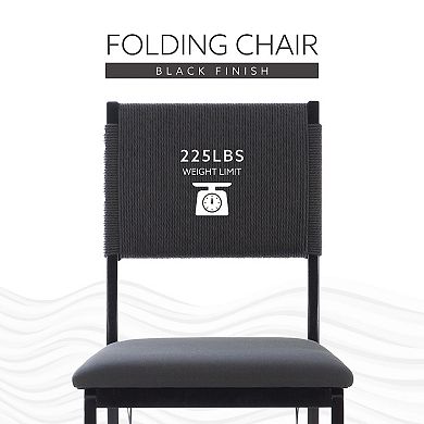 Linon Norway 2-Piece Rope Folding Chair Set