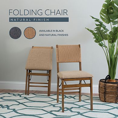 Linon Norway 2-Piece Rope Folding Chair Set