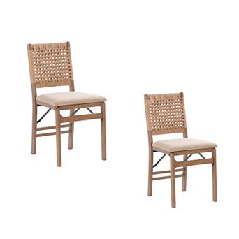 Linon Norway 2 pc Rope Folding Chair Set