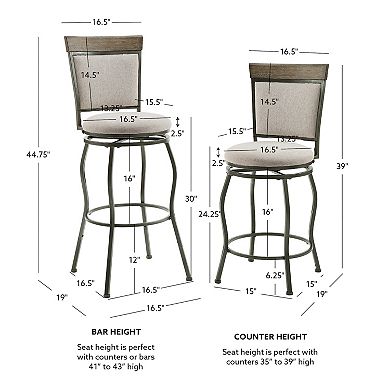 Linon Erwen 3-Piece Stool Set