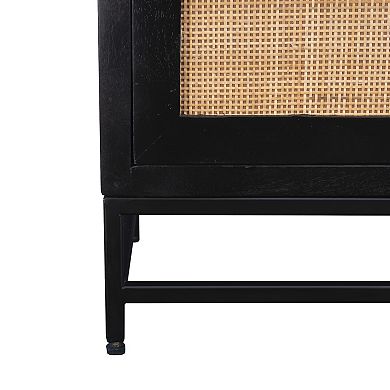 Linon Janie Rattan Two-Drawer Cabinet
