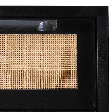 Linon Janie Rattan Two-Drawer Cabinet