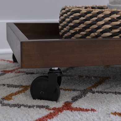 Linon Marlon Wood Rolling Bar Cart