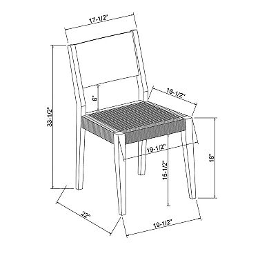 Linon Cadence 2-pc. Dining Chair Set