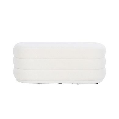Linon Lorilynn Oblong Sherpa Ottoman