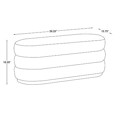 Linon Lorilynn Oblong Sherpa Ottoman