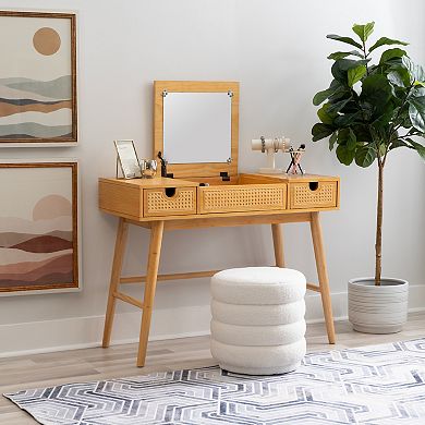 Linon Cecilia Cane Front Vanity