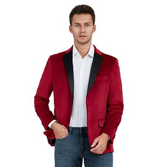Men's Bespoke Slim Fit Velvet Sport Coat