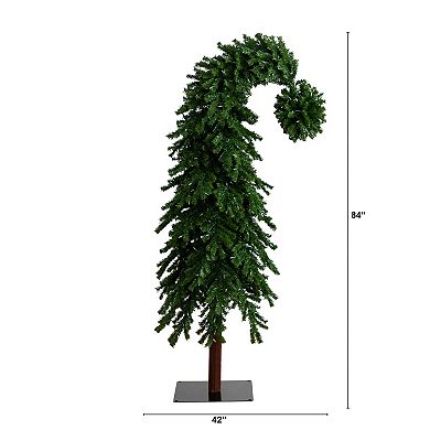 nearly natural 7-ft. Holiday Green Santa’s Hat Christmas Tree