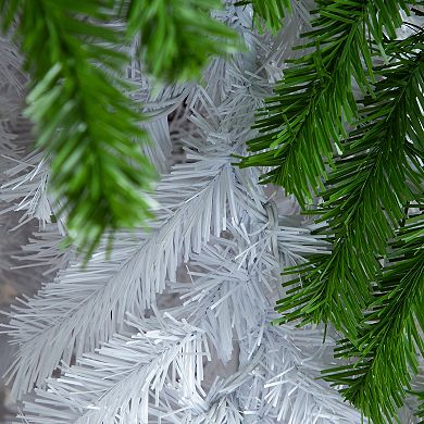 nearly natural 9-ft. Holiday Green & White Santa’s Hat Christmas Tree