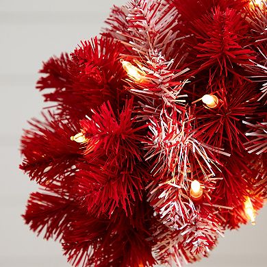 nearly natural 30-in. Pre-Lit Artificial Candy Cane Christmas Tree