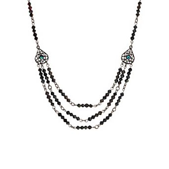 1928 Lantern Bead Multi-Row Necklace