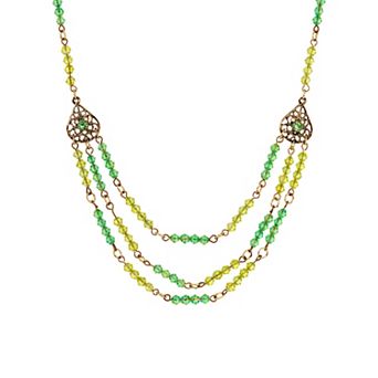1928 Lantern Bead Multi-Row Necklace