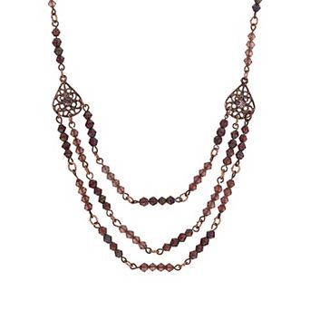 1928 Lantern Bead Multi-Row Necklace