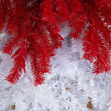 nearly natural 7-ft. Holiday Red Santa’s Hat Christmas Tree