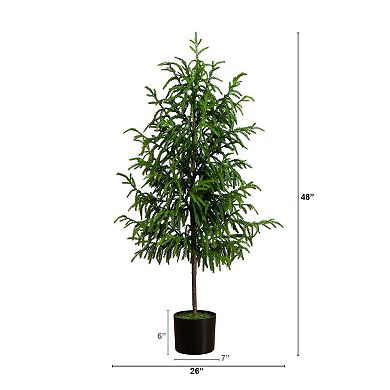 nearly natural 4-ft. Artificial Norfolk Pine Tree