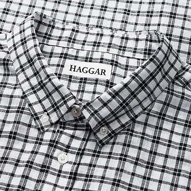 Big & Tall Haggar® Short Sleeve Button-Down Linen Shirt
