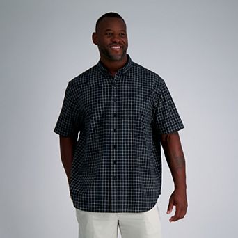 Big & Tall Haggar® Short Sleeve Button-Down Linen Shirt