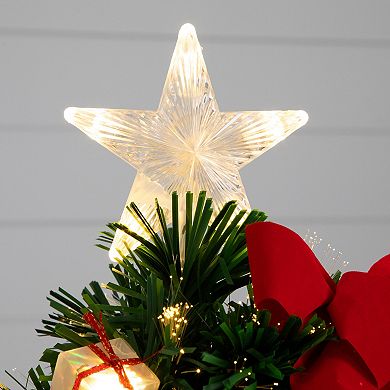 nearly natural 24-in. Pre-Lit Fiber Optic Classic Star Topped Artificial Christmas Tree