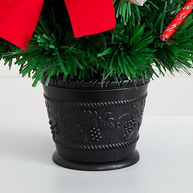 nearly natural 24-in. Pre-Lit Fiber Optic Classic Star Topped Artificial Christmas Tree