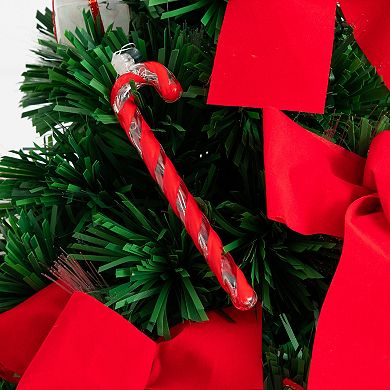 nearly natural 24-in. Pre-Lit Fiber Optic Classic Star Topped Artificial Christmas Tree