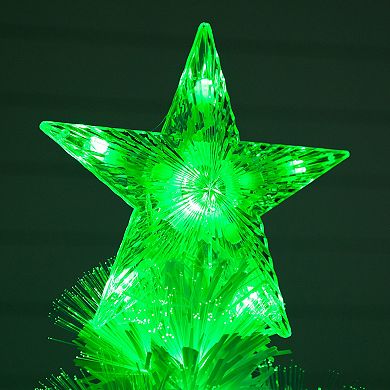 nearly natural 6-ft. Pre-Lit Fiber Optic Artificial White Christmas Tree with Star Tree Topper