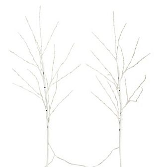 nearly natural 36 in Pre-Lit Artificial White Birch Branches 2 pc Set