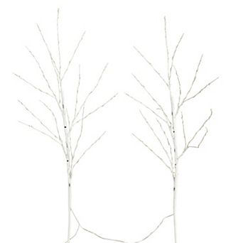 nearly natural 36 in Pre-Lit Artificial White Birch Branches 2 pc Set