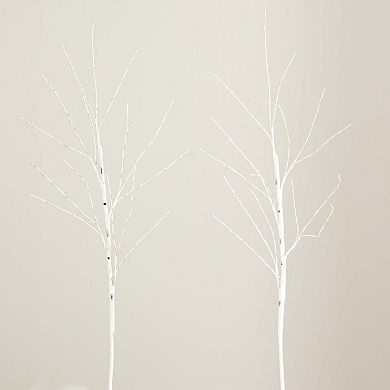 nearly natural 36-in. Pre-Lit Artificial White Birch Branches 2-piece Set