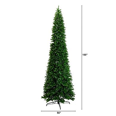 nearly natural 14-ft. Artificial Slim Green Mountain Pine Christmas Tree