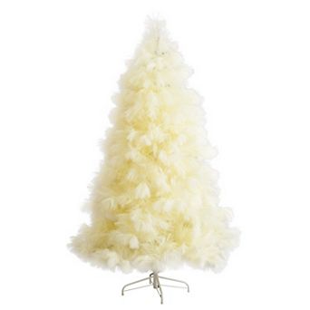 nearly natural 6-ft. Artificial Off-White Pampas Grass Christmas Tree