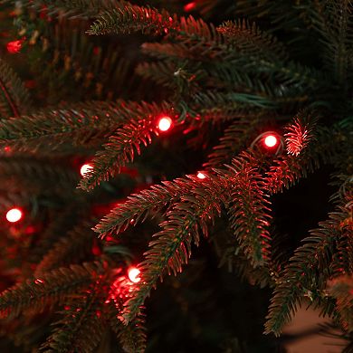 nearly natural 6-ft. Pre-Lit Artificial Edmonton Fir Light Show Memory Shape Christmas Tree