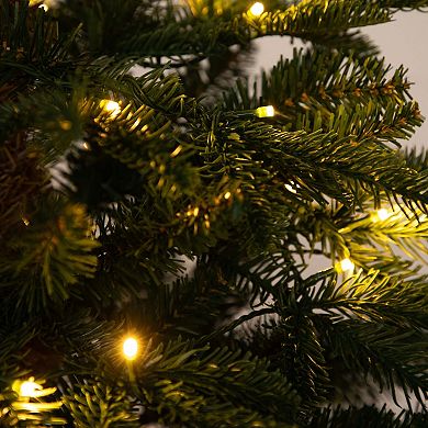 nearly natural 6-ft. Pre-Lit Artificial Idaho Mixed Fir Christmas Tree