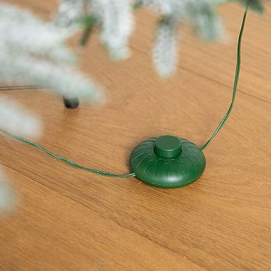 nearly natural 7-ft. Pre-Lit Artificial Flocked Woodland Fir Christmas Tree