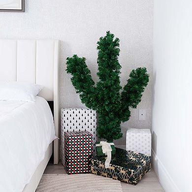 nearly natural 4-ft. Artificial Cactus Christmas Tree