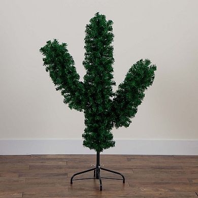 nearly natural 4-ft. Artificial Cactus Christmas Tree