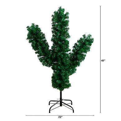 nearly natural 4-ft. Artificial Cactus Christmas Tree