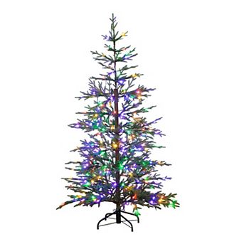 nearly natural 6-ft. Pre-Lit Artificial Natural Fresh Cut Fir Christmas Tree