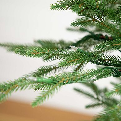 nearly natural 6-ft. Pre-Lit Artificial Natural Fresh Cut Fir Christmas Tree