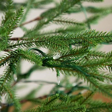 nearly natural 6-ft. Pre-Lit Artificial Natural Fresh Cut Fir Christmas Tree