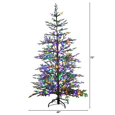 nearly natural 6-ft. Pre-Lit Artificial Natural Fresh Cut Fir Christmas Tree