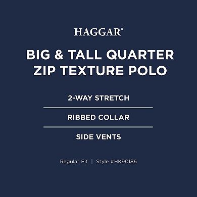 Big & Tall Haggar® Premium Comfort Houndstooth Polo