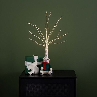 nearly natural 2-ft. Pre-Lit Artificial White Birch Tree