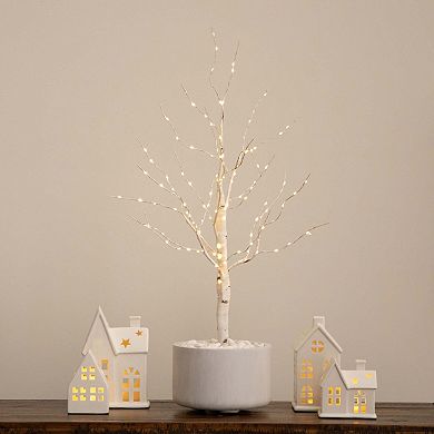 nearly natural 3-ft. Pre-Lit Artificial White Birch Tree